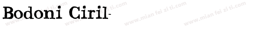 Bodoni Ciril字体转换
